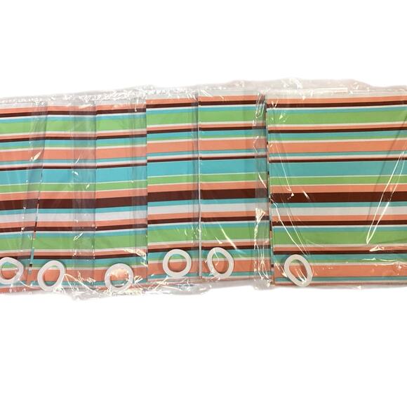 Six Packs of 2 sheets 24X20 Striped Wrapping Paper w 7yds White Curling Ribbon - Picture 1 of 3